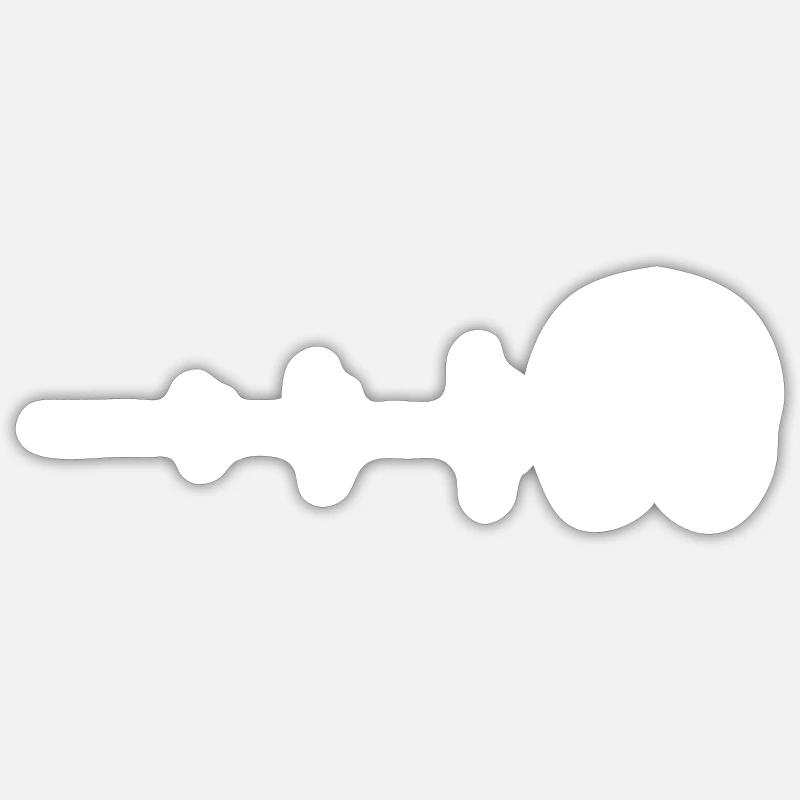 Herzschlag Audio Engineer Tontechniker - Sticker Größe S (10 x 10 cm) - Mattweiß