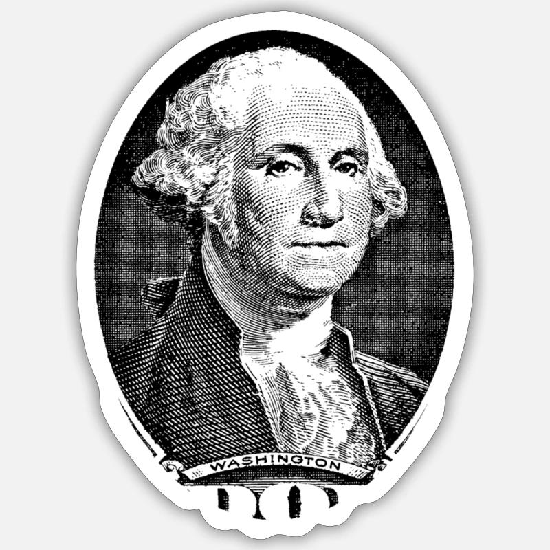 Dollars - Sticker taille S (10 x 10 cm) - blanc mat
