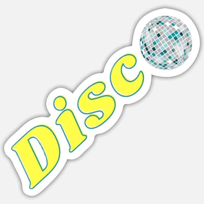 Disco - Sticker taille S (10 x 10 cm) - blanc mat