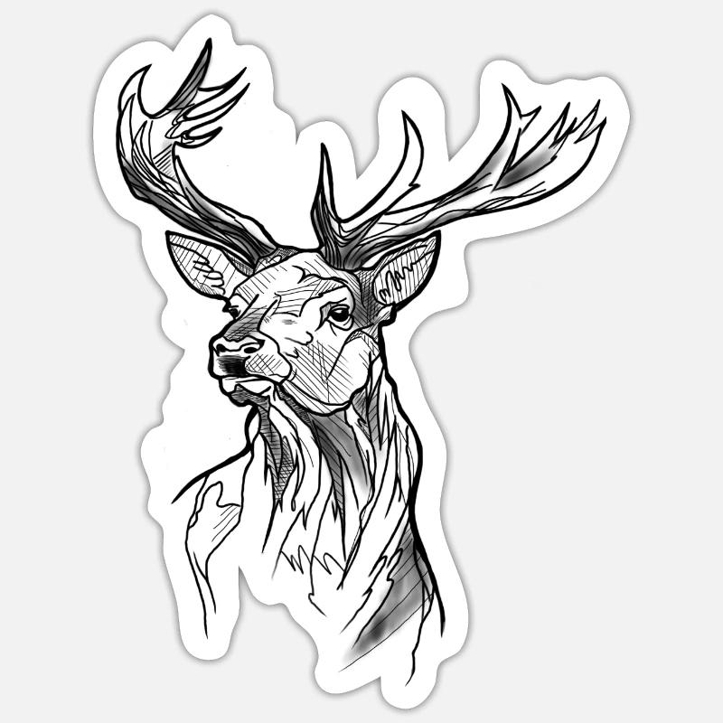 deer Sticker size S (10 x 10 cm)