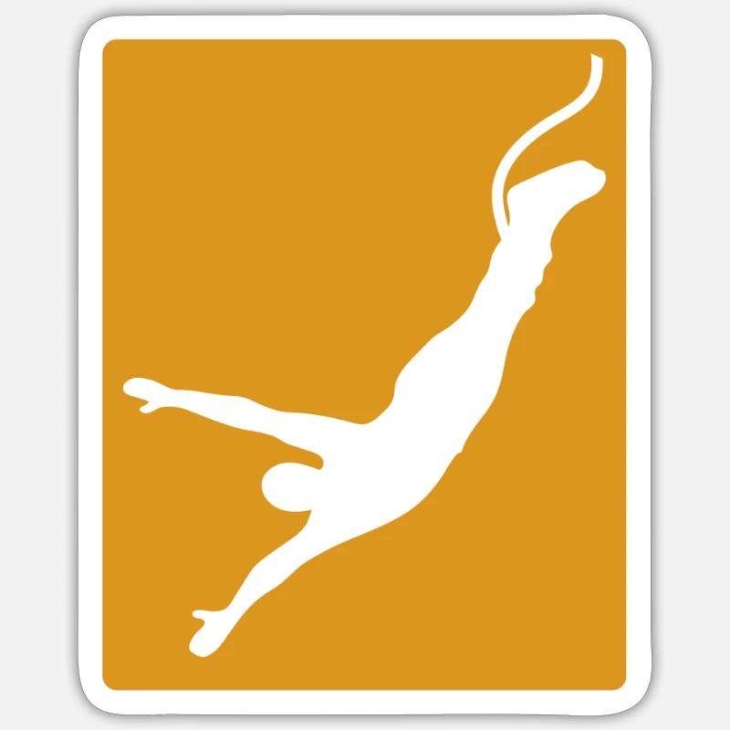 Bungee jumping - Sticker size S (10 x 10 cm) - white matte