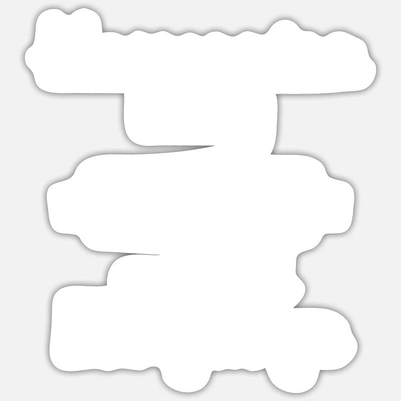 Harmonica harmonica - Sticker taille S (10 x 10 cm) - blanc mat