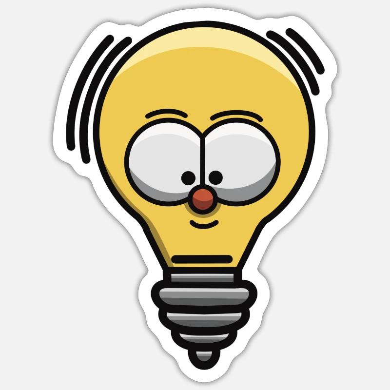 Doodle: a light bulb Sticker size S (10 x 10 cm)