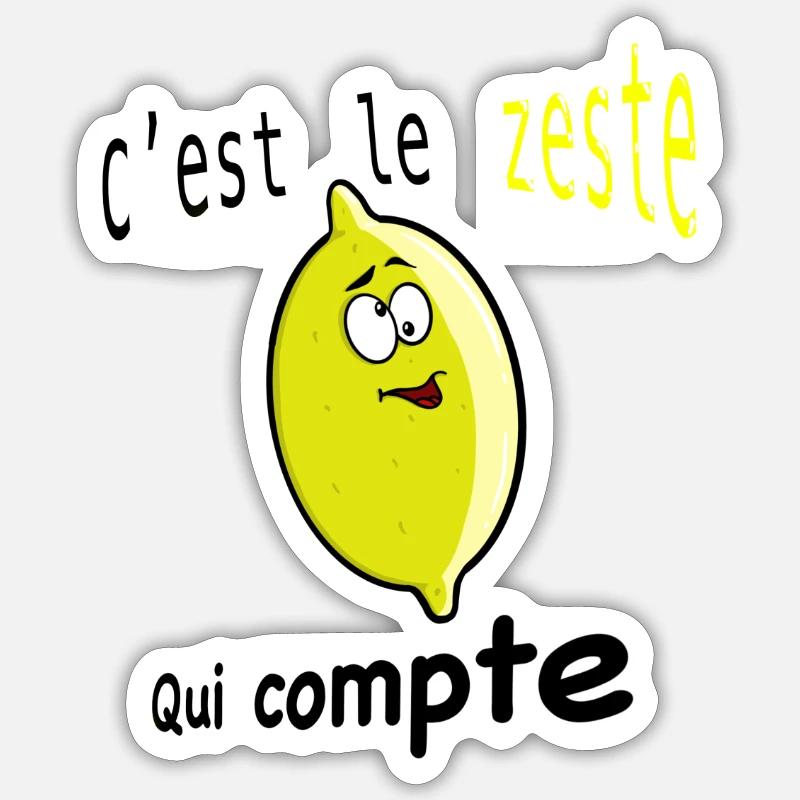 C’est le Zeste qui compte Sticker taille S (10 x 10 cm)
