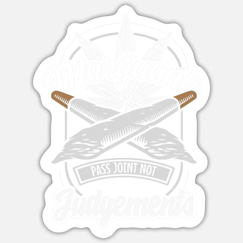 Fumer ganja Haschisch Sticker taille S (10 x 10 cm)
