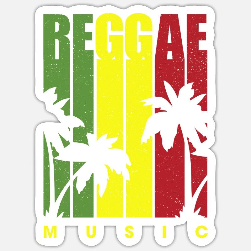 Retro Reggae - Sticker size S (10 x 10 cm) - white matte