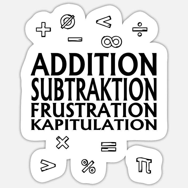 mathematics - Sticker size S (10 x 10 cm) - white matte