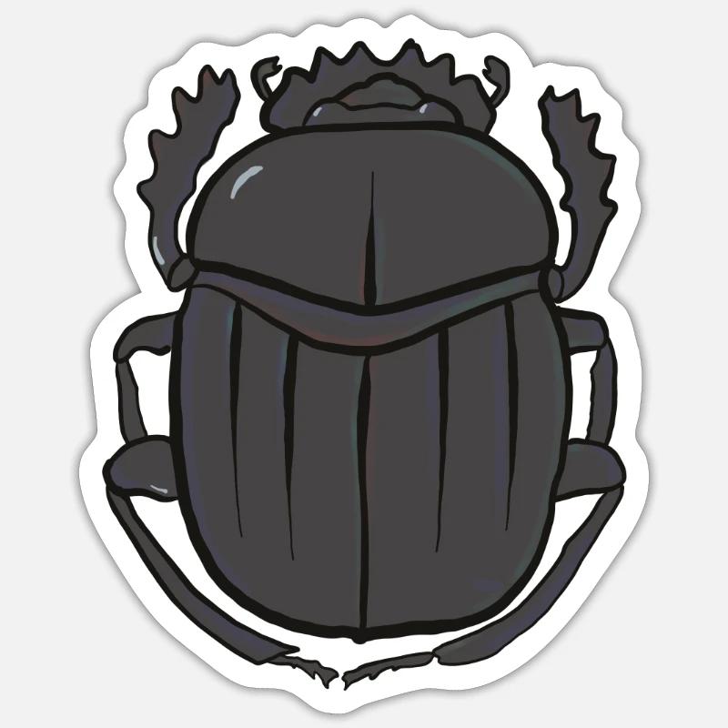 scarab - Sticker size S (10 x 10 cm) - white matte