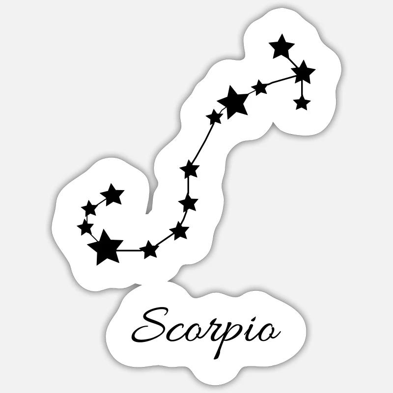 Scorpio - Sticker taille S (10 x 10 cm) - blanc mat