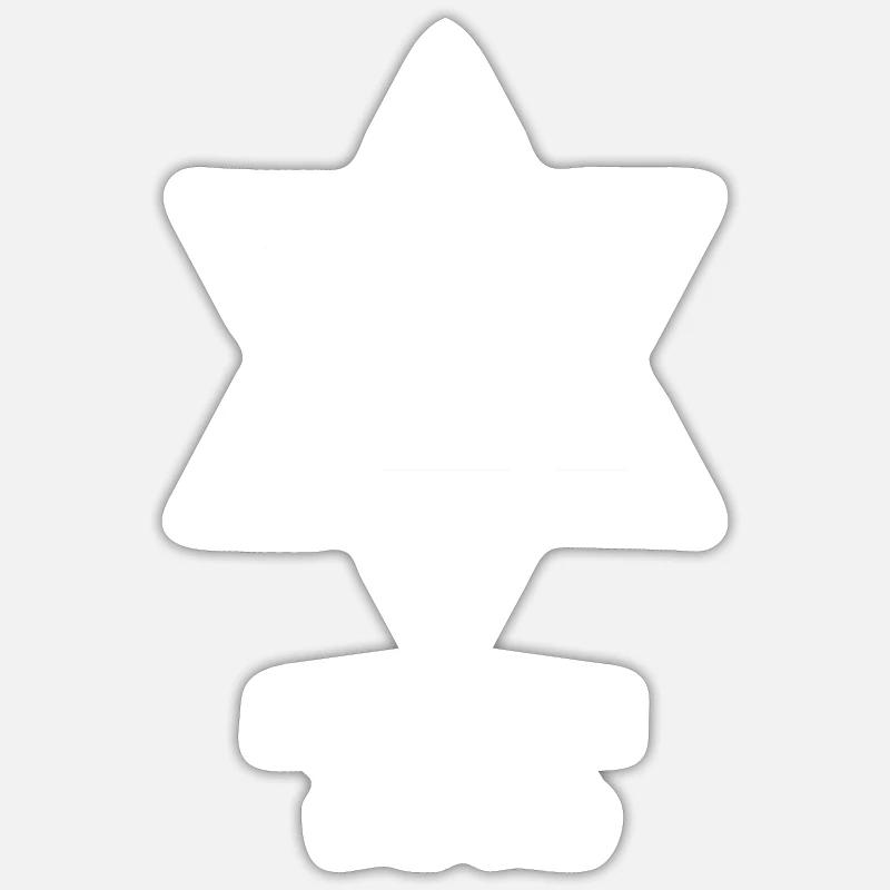 Support Israël - Sticker taille S (10 x 10 cm) - blanc mat
