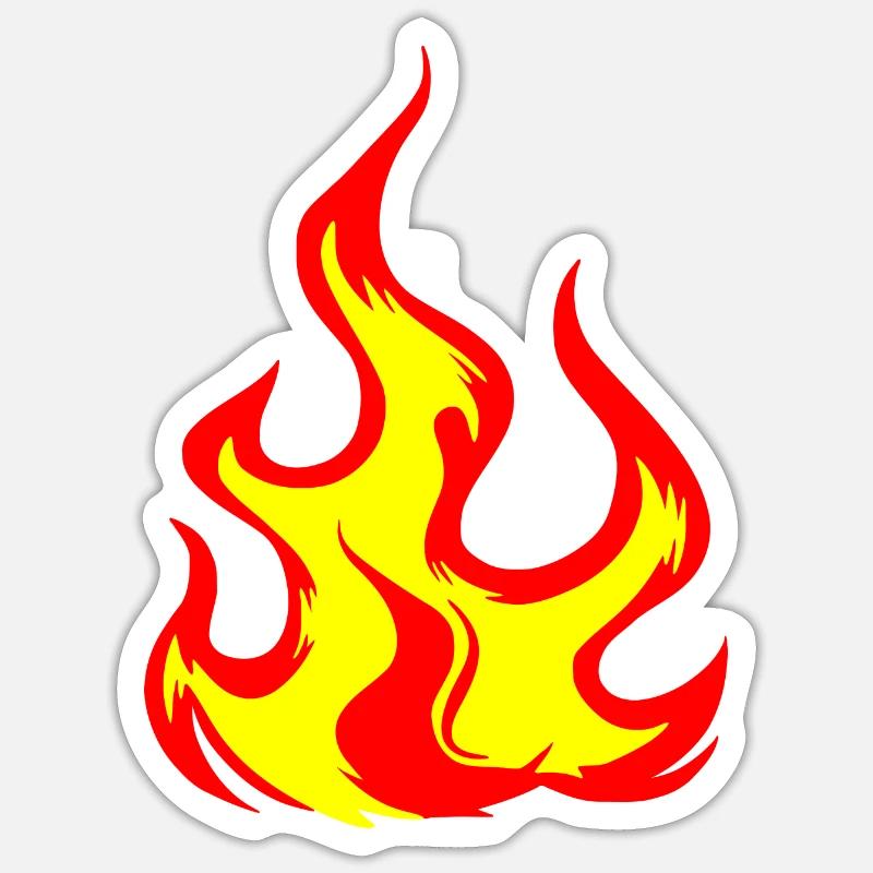 fire - Sticker size S (10 x 10 cm) - white matte