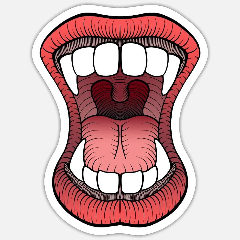 Vampire - Sticker taille S (10 x 10 cm) - blanc mat