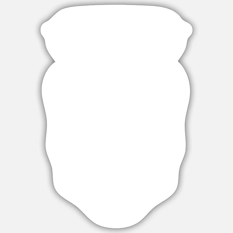 Bart Vollbart Bartträger Sticker Größe S (10 x 10 cm)