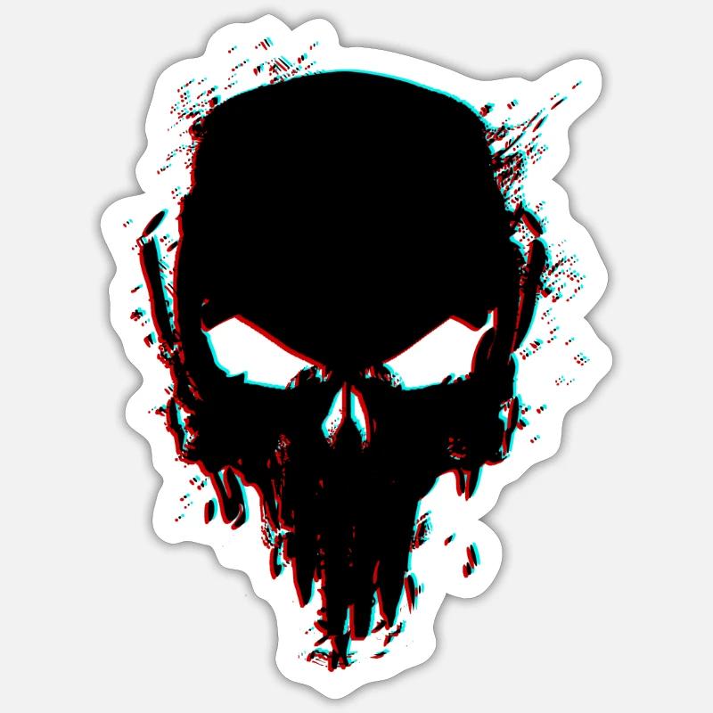 confusing skull Sticker size S (10 x 10 cm)