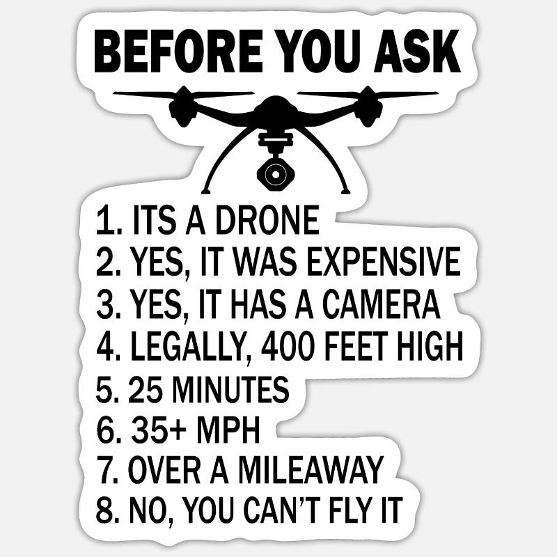 Drone FPV drones Sticker taille S (10 x 10 cm)