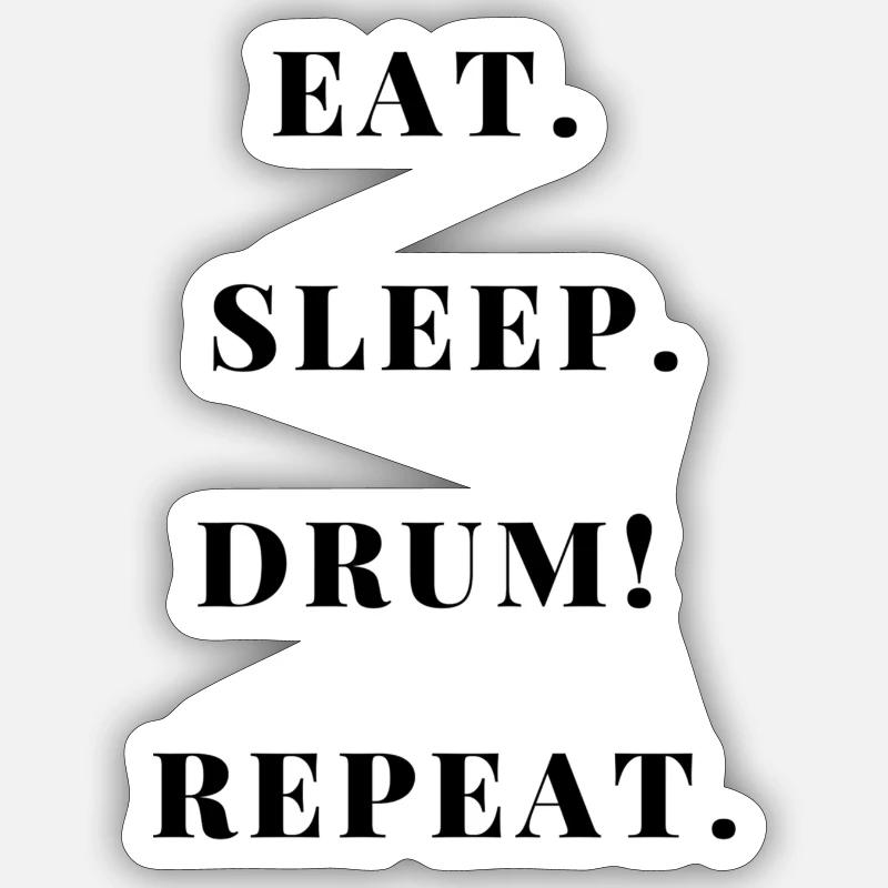 Drummer drummer - Sticker Größe S (10 x 10 cm) - Mattweiß