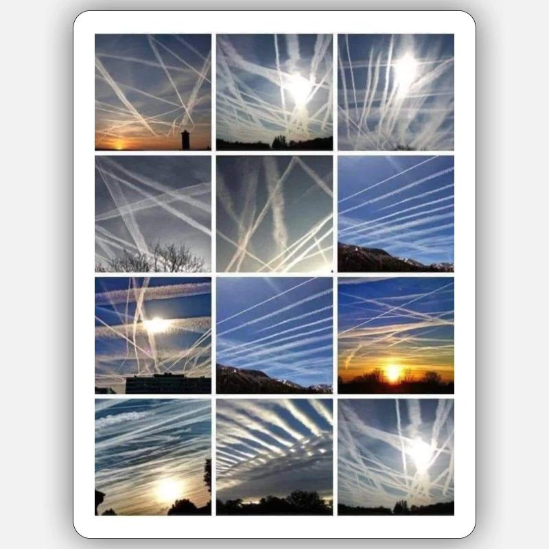 Chemtrails Clouds - Sticker size S (10 x 10 cm) - white matte