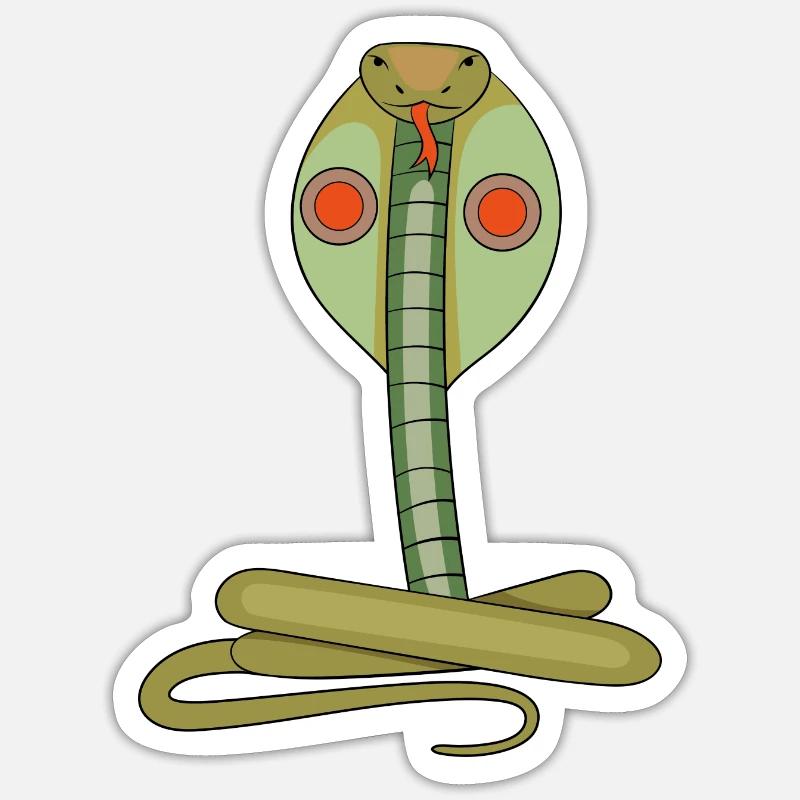 Serpent - Sticker taille S (10 x 10 cm) - blanc mat