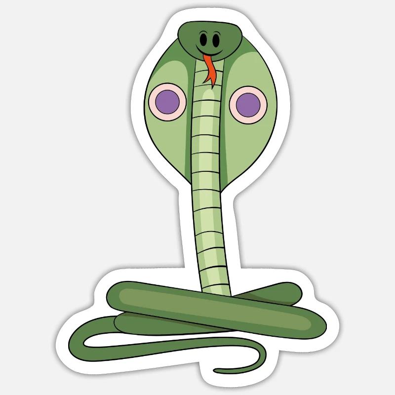Serpent - Sticker taille S (10 x 10 cm) - blanc mat