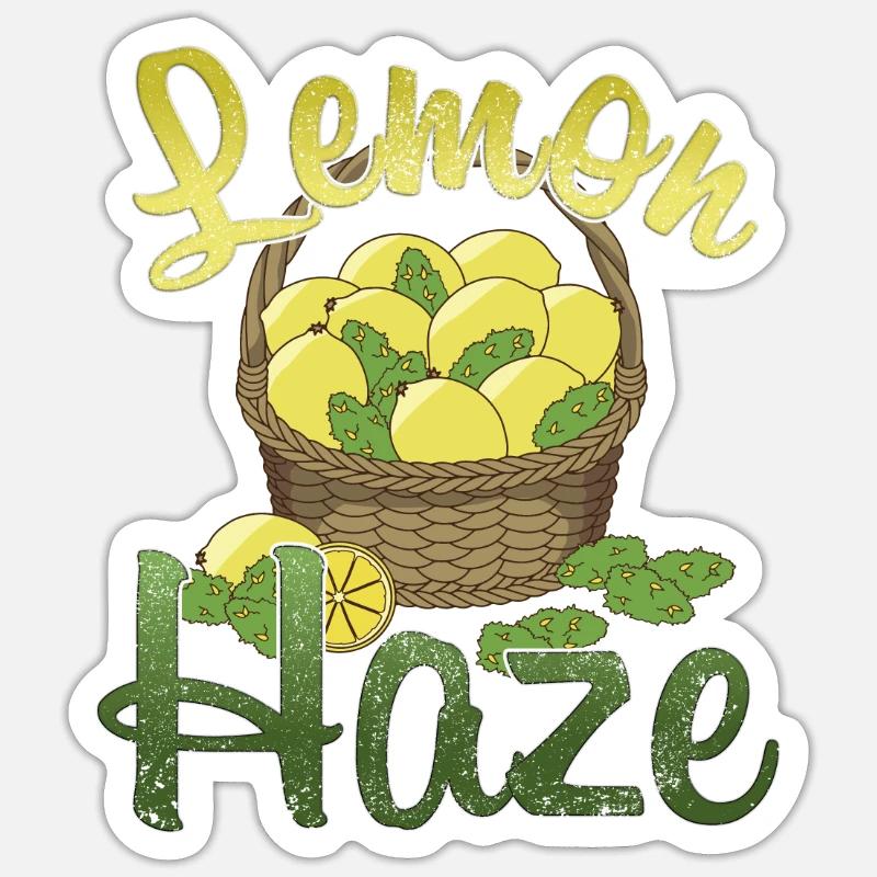 LEMON HAZE - Sticker taille S (10 x 10 cm) - blanc mat