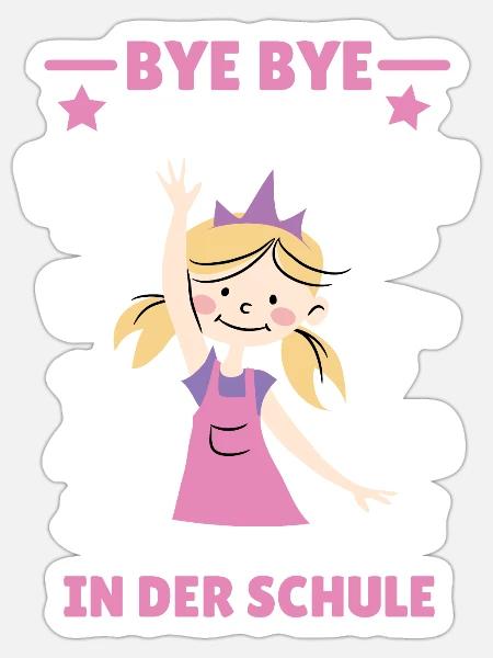 Schulkind - Sticker Größe S (10 x 10 cm) - Mattweiß
