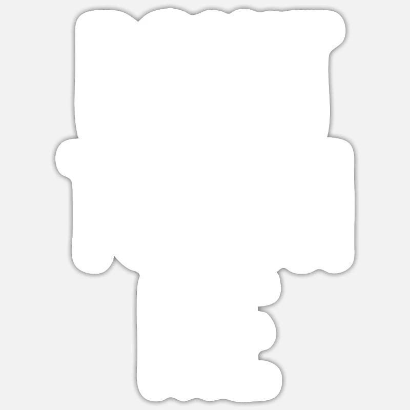 Fass mich nicht an - Sticker Größe S (10 x 10 cm) - Mattweiß