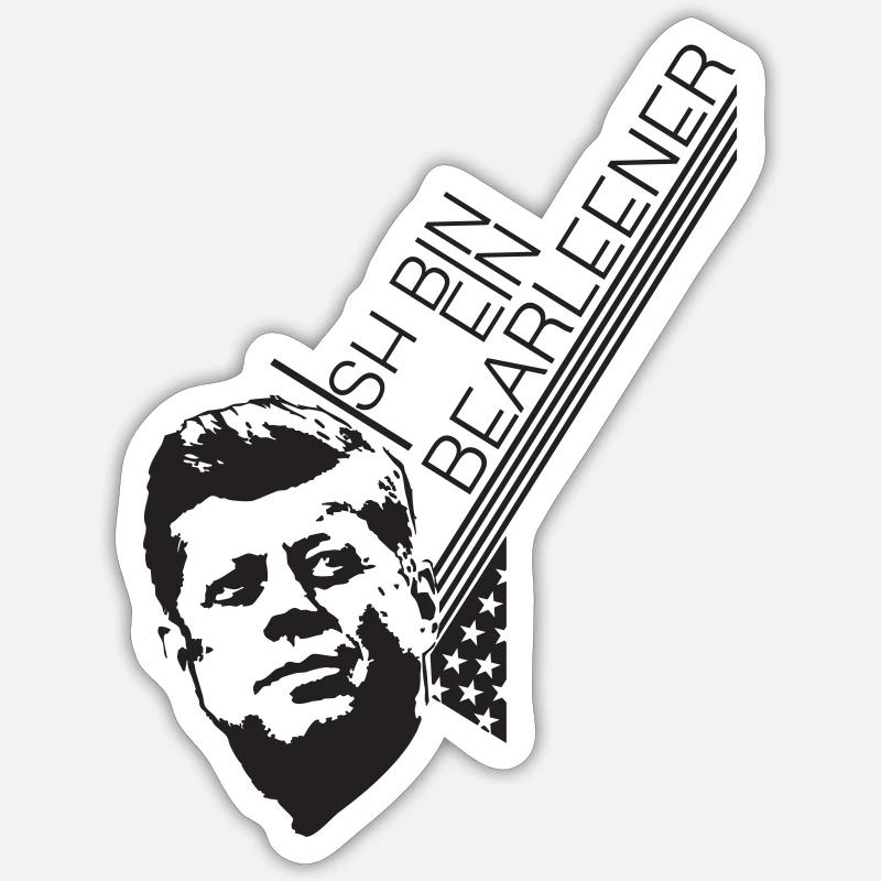 Ich bin ein BERLINER! JFK - Sticker Größe S (10 x 10 cm) - Mattweiß