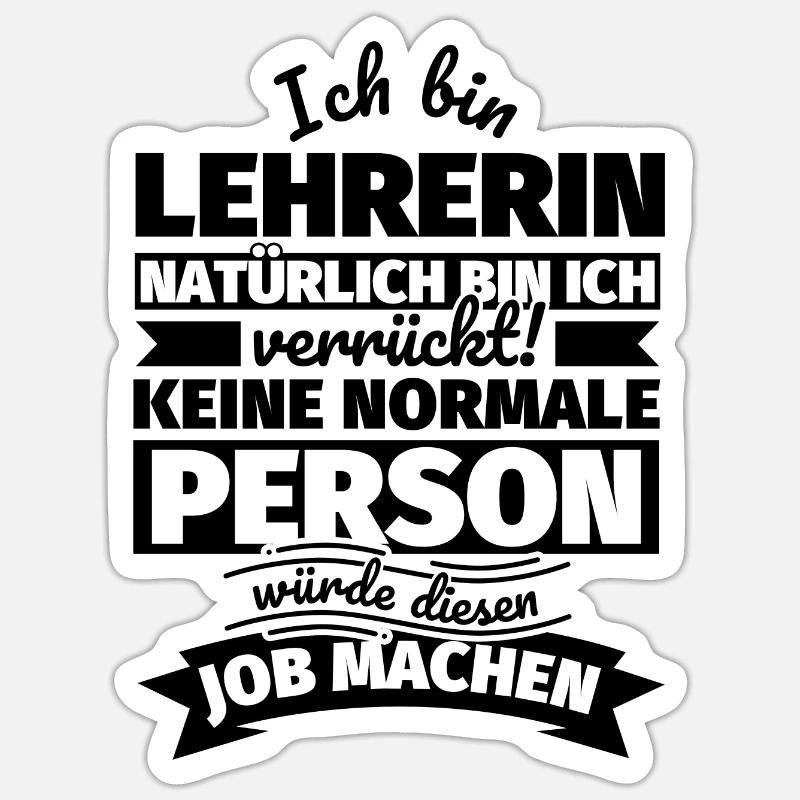 Lehrerin Geschenke Sticker Größe S (10 x 10 cm)
