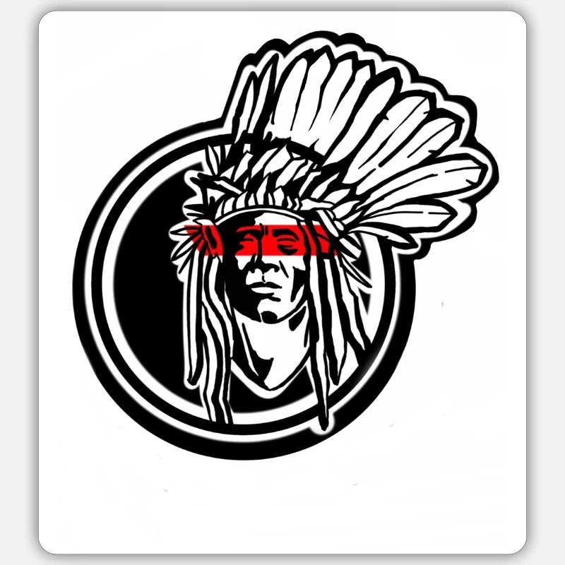 Apache Native American von INKPALI Sticker Größe S (10 x 10 cm)