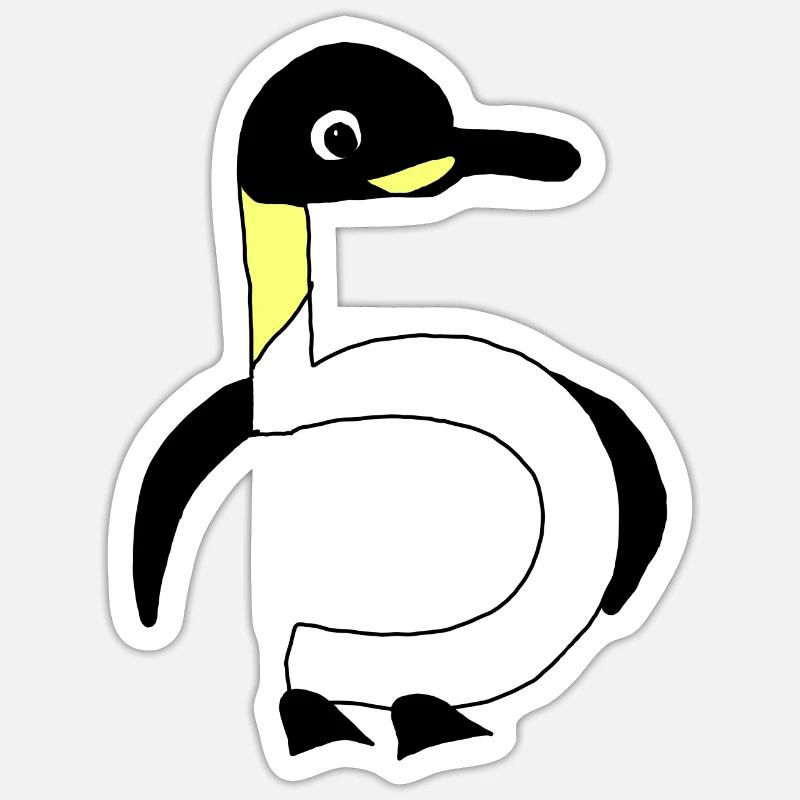 Penguin 5 - Sticker size S (10 x 10 cm) - white matte