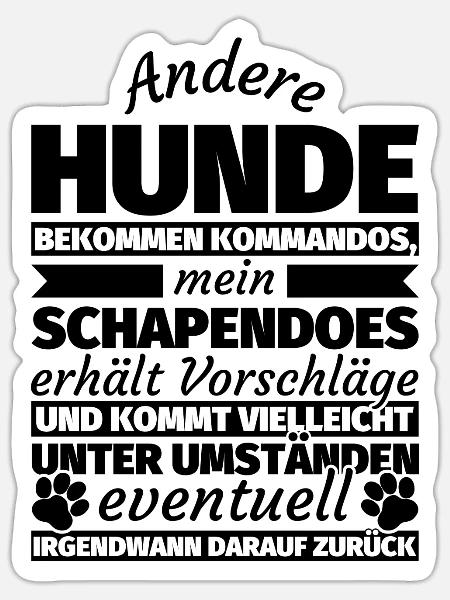 Schapendoes Hund Geschenke - Sticker Größe S (10 x 10 cm) - Mattweiß