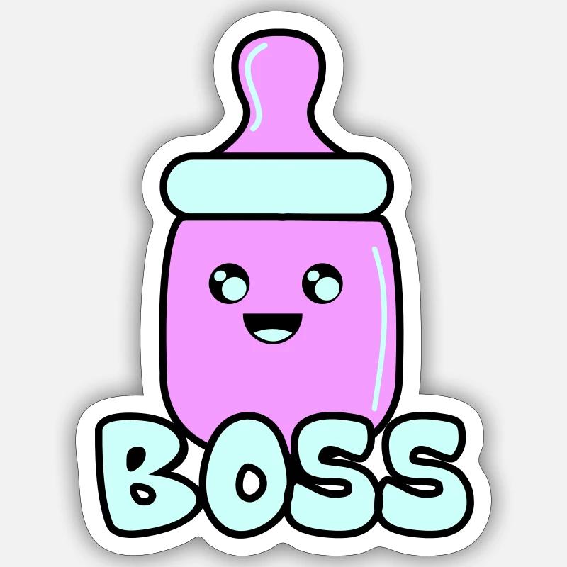 patron de biberon 02 - Sticker taille S (10 x 10 cm) - blanc mat