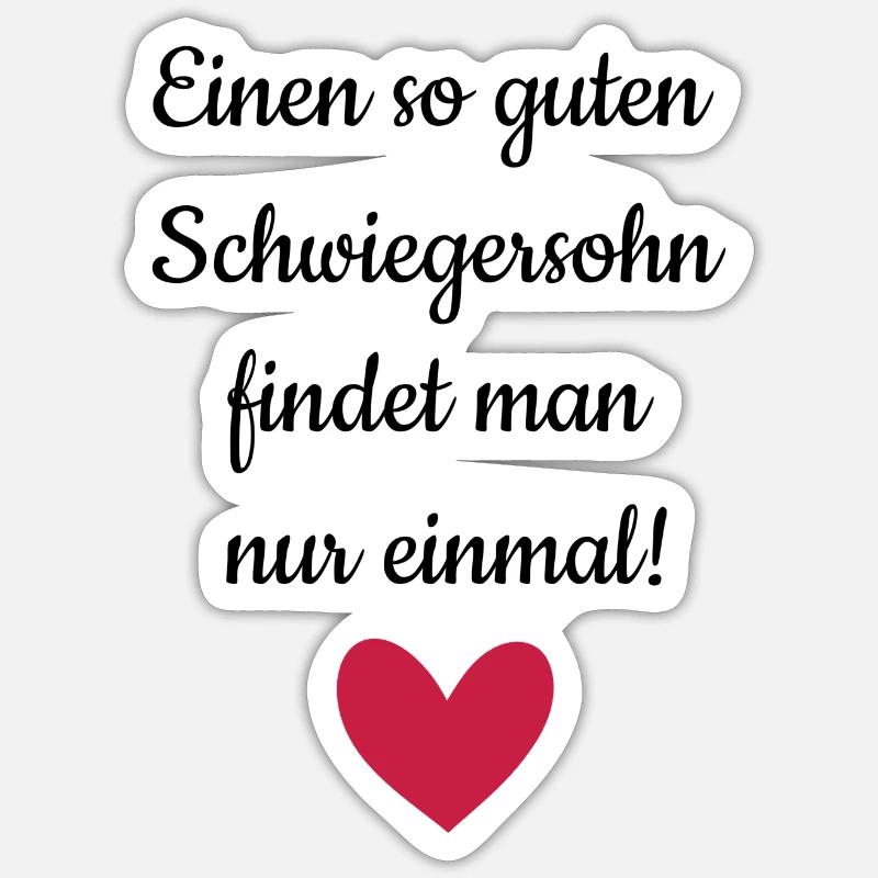 Bester Schwiegersohn Geschenk Weihnachten Idee - Sticker Größe S (10 x 10 cm) - Mattweiß