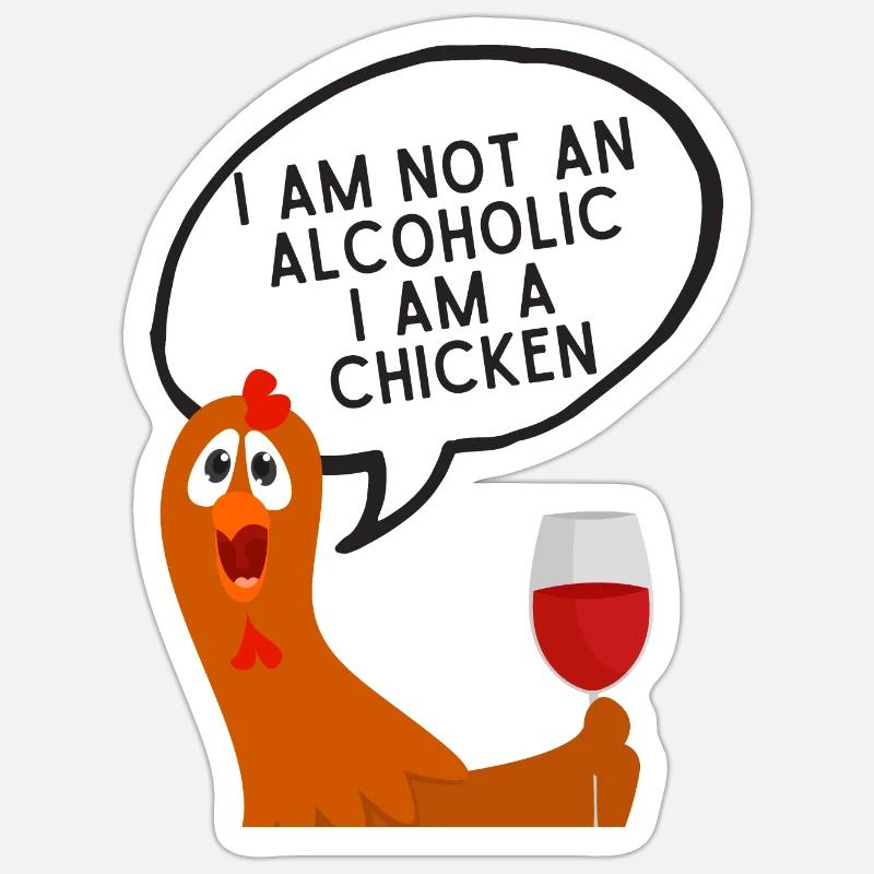 Chicken Sticker Größe S (10 x 10 cm)