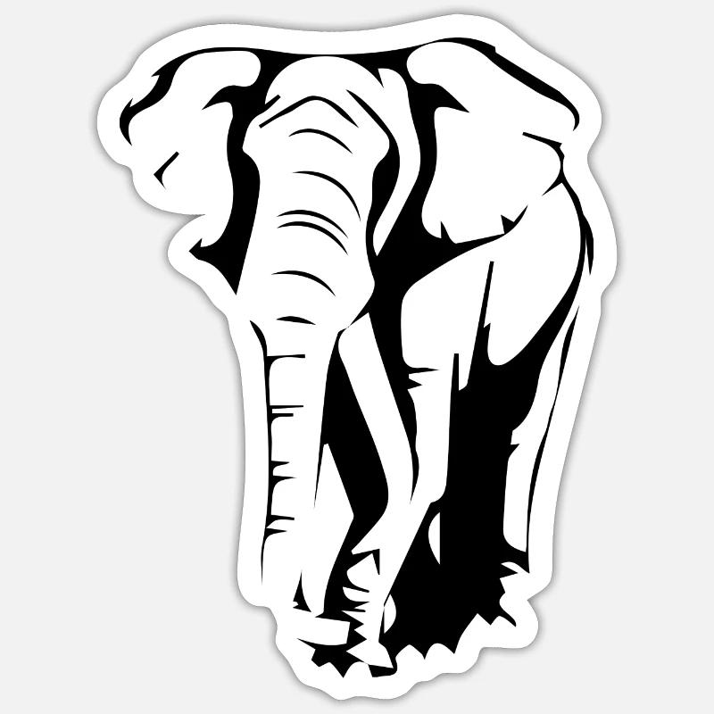 Elephant Sticker size S (10 x 10 cm)