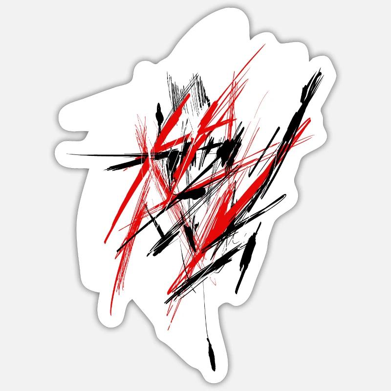 Art Moderne - Sticker taille S (10 x 10 cm) - blanc mat