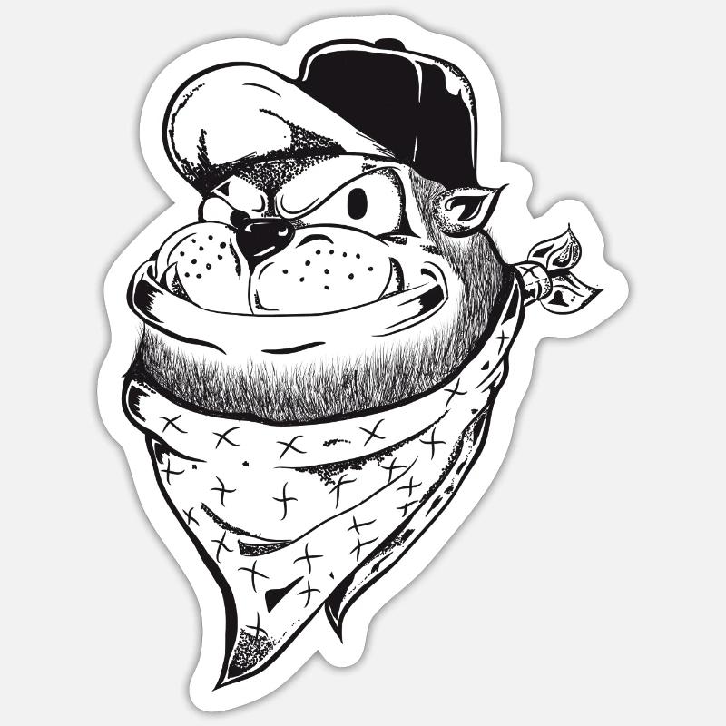 Taz - Sticker taille S (10 x 10 cm) - blanc mat