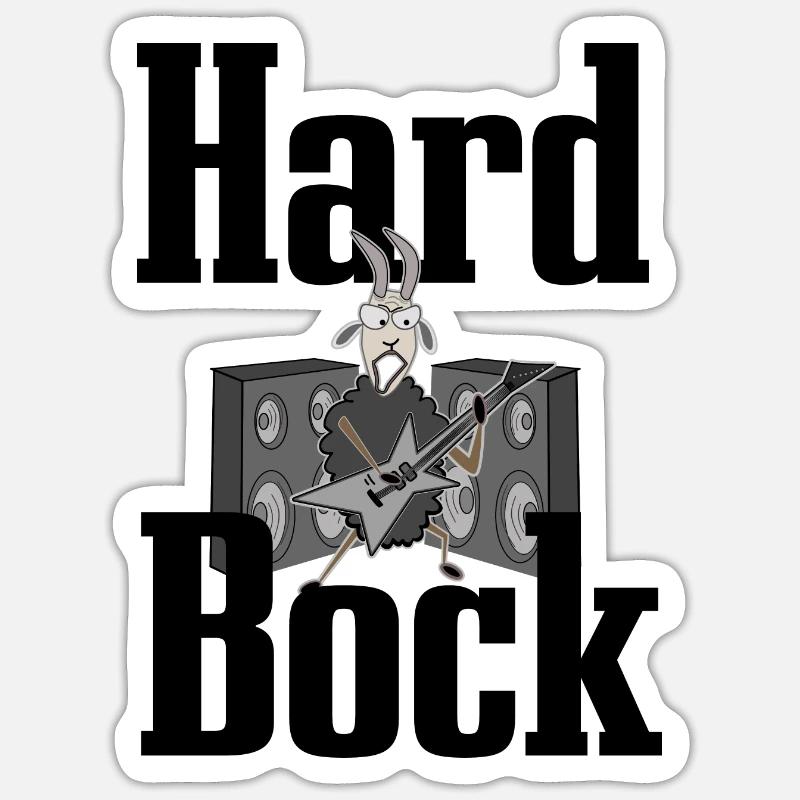 Hardrock Bock - Sticker size S (10 x 10 cm) - white matte