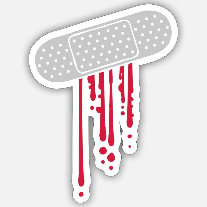 Design Pflaster Blut Sticker Größe S (10 x 10 cm)