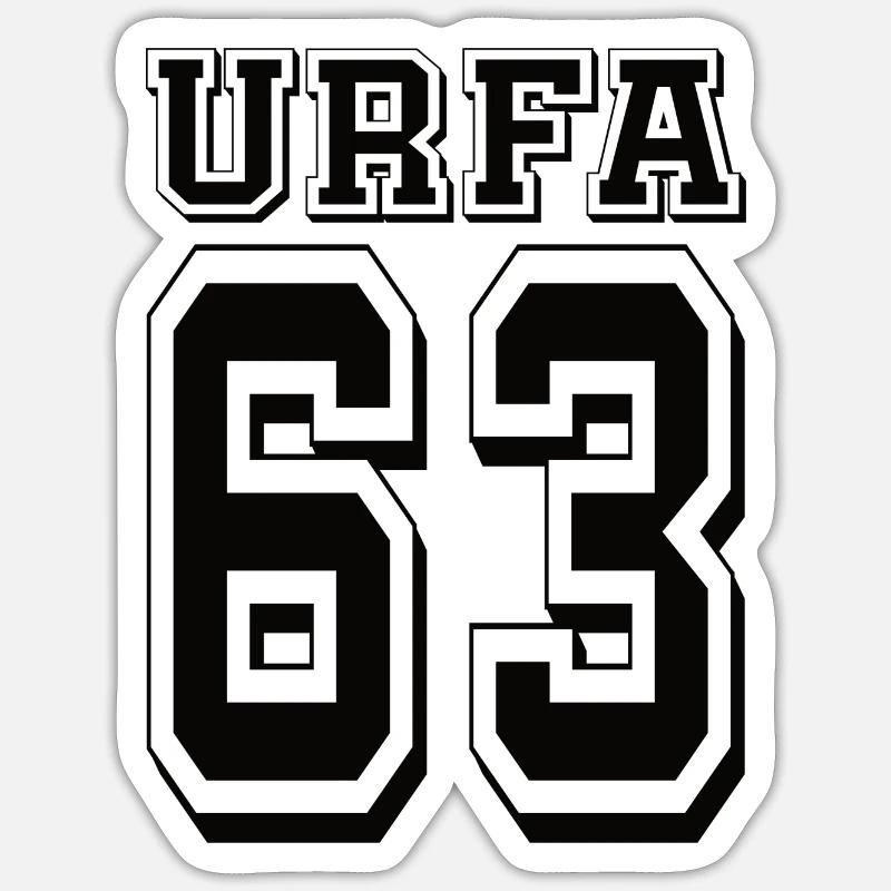 Urfa 63 - Sticker Größe S (10 x 10 cm) - Mattweiß