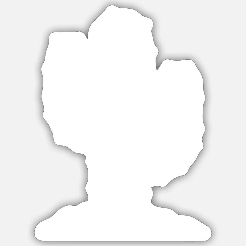 Symbole de cactus - Sticker taille S (10 x 10 cm) - blanc mat