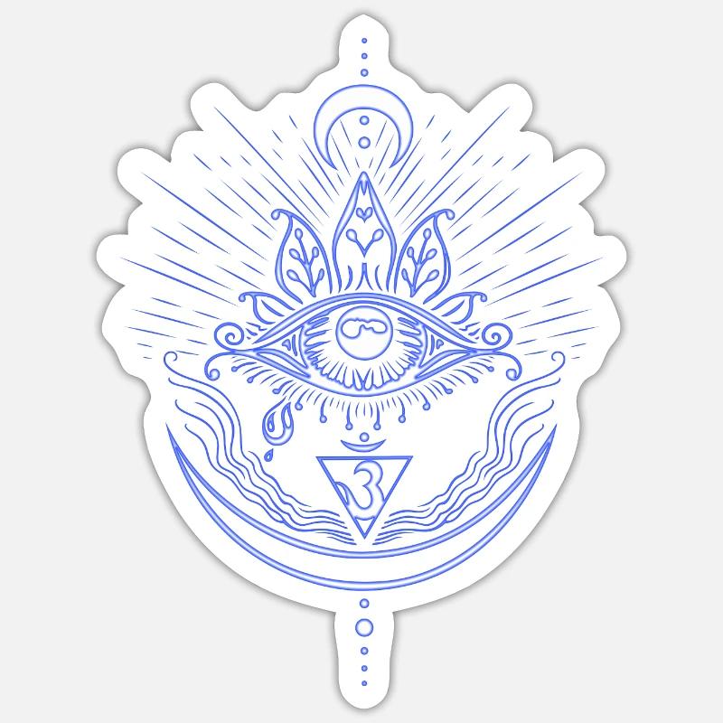 Third Eye Chakra Symbol Third Eye Sticker size S (10 x 10 cm)