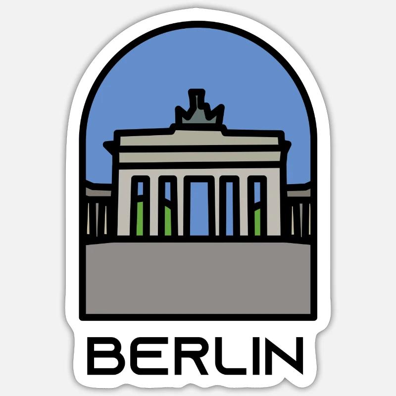 Berlin - Sticker size S (10 x 10 cm) - white matte