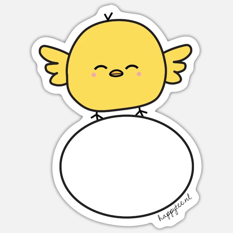 Chick on an egg Sticker size S (10 x 10 cm)