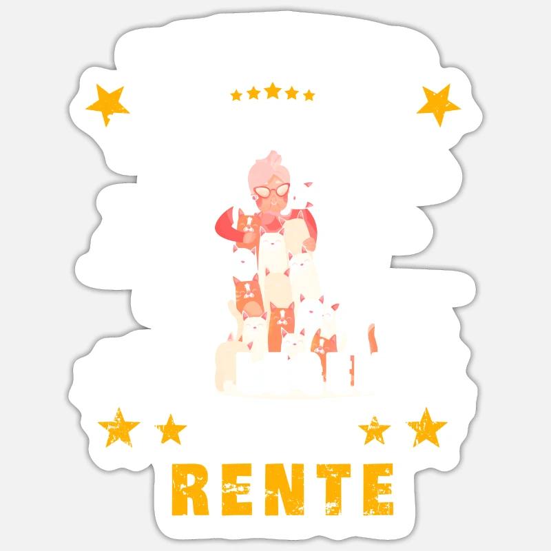 rente 2022 - Sticker Größe S (10 x 10 cm) - Mattweiß