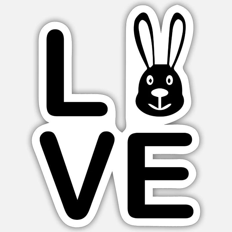 Easter Easter Rabbit - Sticker size S (10 x 10 cm) - white matte