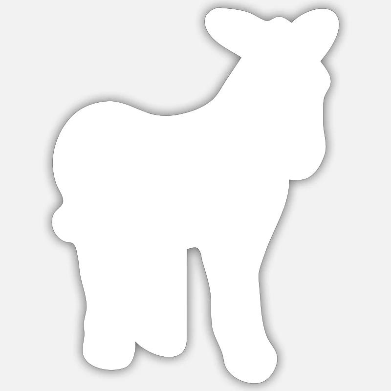 Esel d’âne - Sticker taille S (10 x 10 cm) - blanc mat