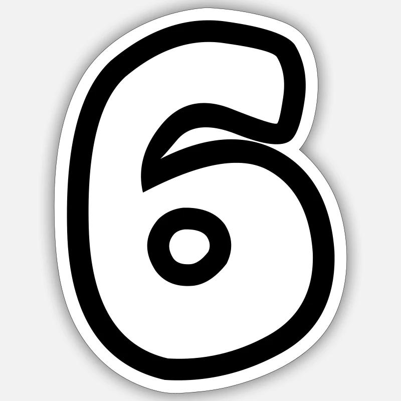 6 - Sticker Größe S (10 x 10 cm) - Mattweiß