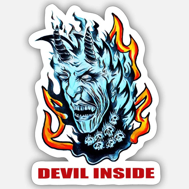 DEVIL Sticker Größe S (10 x 10 cm)