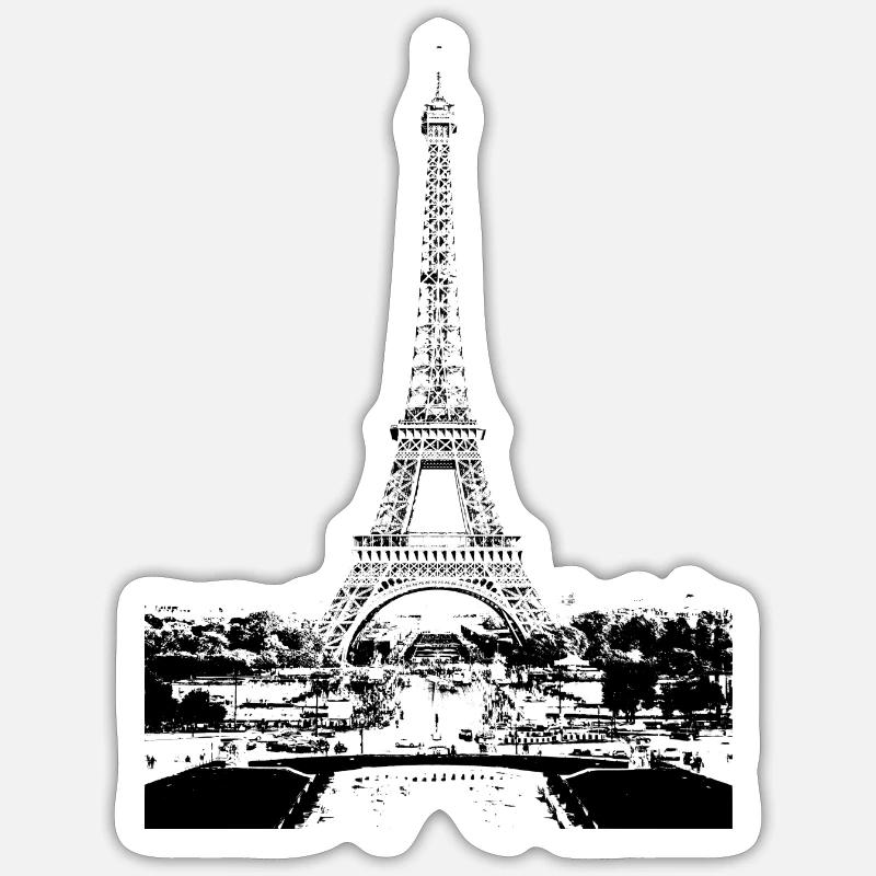 Paris. - Sticker size S (10 x 10 cm) - white matte